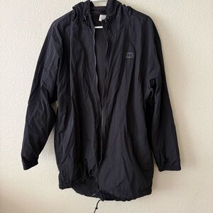 VS PINK Black Windbreaker Jacket with Hood